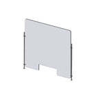 Mark Maker Rod Sneeze Guard - Acrylique transparent 1/4" -panneau de 30" Lx31,5"H- ensemble de tiges de 24"H - passage de 4"x12"-Distanciation sociale optimale entre deux groupes de personnes