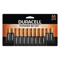 Duracell - Coppertop Piles Alcalines AA  - paquet de 20-CONÇUES AVEC DES INGRÉDIENTS POWER BOOSTMC : les piles alcalines AA Duracell Coppertop offrent à vos appareils une performance longue durée