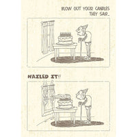 Millbrook Studios – Cartes de souhaits et enveloppes, Blow Out Candles, 5 3/8 x 7 3/4 po, 18/paquet (06143)-Imprimées sur papier cartonné non couché