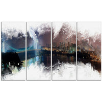Designart – Impression sur toile, paysage urbain d’un pont vers la ville (PT3316-271)-Impression