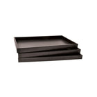 Eddie's - Plateau à bijoux empilable - 14-3/4 po L x 8-1/4 po l x 1 po H - Noir - 6 par paquet-Plastique