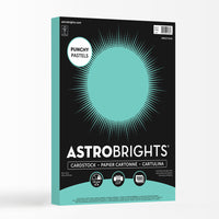 Astrobrights - Papier cartonne Pastel frappant, 8,5 po l x 11 po H, 65 lb, Bleu brise, 100 feuilles (91784)-Poids de base : 65 lb./176 gsm