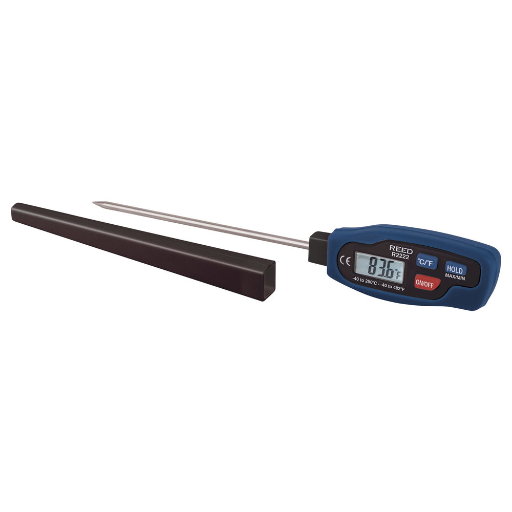 Thermomètre numérique à tige en acier inoxydable de Reed Instruments.