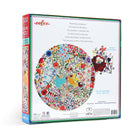 eeBoo - Piece & Love Blue Bird, Yellow Bird Puzzle - 500 pièces-La taille du puzzle est de 23 pouces de diamètre une fois terminé