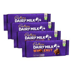 Cadbury - UK Dairy Milk Barre aux noix entières - 180g - paquet de 4-du chocolat au lait britannique Cadbury cremeux avec des noisettes entières