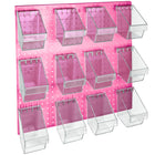 Azar - 12 Ensemble d'organisateurs d'accessoires de 12mur de Peg Mini Bucket - 24 po l x 24 po H - rose-Vendu en multiples de: 2