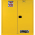 JustriteMD –Armoire rangement vertical pour barils, 2 portes à fermeture automatique, tiroir coulissant, 43 x 34 x 65 po, 425 lb-Convient pour l’entreposage de grandes quantités de liquides inflammables et possède les mêmes caractéristiques que les armoires de sécurité JustriteMD