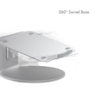 ShoppingAll - Support ergonomique pour ordinateur portable avec base pivotante à 360° Argent-6