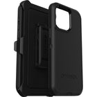 OtterBox - Defender Coque de Protection pour iPhone 15 Pro Max 2023 - Noir-L'étui inclus sert également de clip de ceinture ou de béquille mains libres