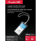 Swinglineâ„¢ Pochettes de plastification GBC UltraClearâ„¢ de 5 mm, étiquettes de bagage avec boucle, transparent, paq./50-Plastifieuses thermiques