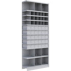 Metalware – Étagère enclenchable RK920, 12 tablettes, 36 x 18 x 88 (po), gris pâle-Système de tablettes ajustables offrant un espace de rangement solide, mais économique qui convient à vos besoins