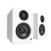 Kanto – Haut-parleurs de table alimentés Kanto YU2 avec DAC USB intégré, blanc mat-Avec une entrée AUX de 3,5 mm, le DAC intégré du YU2 vous permet de diffuser de l'audio de haute qualité directement du port USB de votre ordinateur.