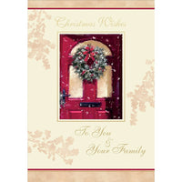 Carte de Noël, To You & Your Family, Couronne, Paquet de 18-Imprimé sur papier couché de première qualité