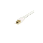 StarTech  Câble adaptateur de 2 m (6 pi), Mini DisplayPort vers DisplayPort 1.2, M/M, DisplayPort 4k, blanc-La couleur blanche du câble est idéale pour connecter des appareils Apple