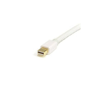 StarTech  Câble adaptateur de 2 m (6 pi), Mini DisplayPort vers DisplayPort 1.2, M/M, DisplayPort 4k, blanc-La couleur blanche du câble est idéale pour connecter des appareils Apple