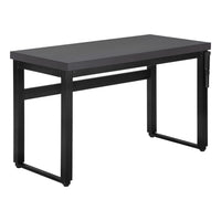 Monarch Specialties - 7680 Bureau 48 po L - Hauteur Adjustable Gris Moderne/Noir-Peut être utilisé comme bureau d'ordinateur ou table d'écriture, ce bureau pour travailler debout est parfait pour les espaces limités et peut être ajusté de 29,5 pouces à 48 pouces de hauteur.