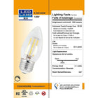 Northern Stars – Ampoule DEL B10 lumière du jour 4W, filament, transparent, paquet de 10-350 Lumens