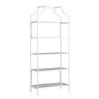 Sauder Anda Norr Bibliothèque avec 5 Tablettes - 70.87" H - Finition White (425786)-Le Standard - Finition White - Métal, Verre