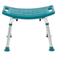 Flash Furniture Chaise réglable de bain et de douche de série D'HERCULES-Teal (DCHY3410LTL)-Chaise de douche de qualité médicale
