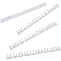 GBC - Bandes de reliure CombBind, 1/4 po, blanches, paquet de 100-Pour feuilles de 8 1/2 po x 11 po