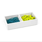 Poppin - Plateau Softie This + That, blanc-Deux compartiments gardent les objets bien séparés