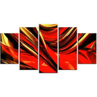 Designart – Impression sur toile, rubans de lave rouge (PT3031-373)-Impression