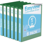 Davis Group Super offre Easyview, Reliure View à anneaux ronds 1 po, personnalisable, paquet de 6 - Vert-3 Reliure À Anneaux