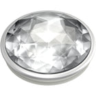 Popsockets - Support pour telephone portable Disco Crystal Silver-Repositionnable et adhere à la plupart des appareils et coques (peut ne pas coller sur les coques en silicone ou etanche).