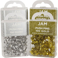 JAM Paper – Punaises, or et argent, 200 de chaque couleur, total de 400 JAM Paper-Or/argent