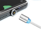 CJ Tech - Câble de charge universel magnétique de Micro USB, Type C et Lightning Non MFI 6 pi - Blanc-Têtes en aluminium