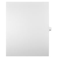 Markmaker - Intercalaires imprimes Legal, Blanc, 1/25th coupe, format lettre, sans trous, 25 tabs/PQT, 5 PQT/Boite, Numero 63-Intercalaires imprimes Legal