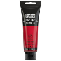 Liquitex Basics – Peinture acrylique 1046292, Naphtol Carmin, tube de 118 ml-Formulée avec des pigments de qualité artistique sur lesquels l'artiste peut compter