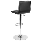 Flash Furniture – Tabouret de bar ajustable de 33 po en vinyle noir et à pied chromé, 2/bte (CH920231BK)-Coutures horizontales décoratives