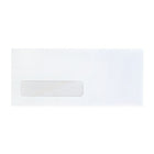 Staples - Enveloppes n° 10 à fenêtre avec rabats gommés, 4 1/8 x 9 1/2 po, 24 lb, blanc, boîte de 500-Papier blanc résistant de 24 lb qui cache facilement le contenu