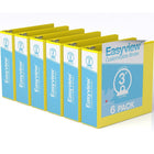 Davis Group Super offre Easyview, Reliure View à anneaux ronds 3 po, personnalisable, paquet de 6 - Jaune-3 Reliure À Anneaux