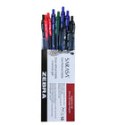 Zebra - Stylos Sarasa à encre gel rétractables – 0,7 mm – couleurs variées – paquet de 10-Encre gel lisse pour une écriture sans effort