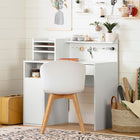 Table de bricolage avec huche Crea, Blanc solide de Meubles South Shore-STYLE MODERNE: cette table au style moderne s’agence facilement avec plusieurs types de décor. Pas besoin de se casser la tête!