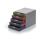 Durable - Boîte de rangement de bureau à 5 tiroirs VARICOLOR - Gris-Gris