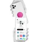 Popl - Plat - Rose-Permettez à la personne que vous rencontrez d'enregistrer votre carte de visite numérique comme contact dans son téléphone