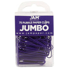 JAM Paper – Trombones géants, violet, 5 paquets de 75, total de 375 (42186879g)-Longueur : 2 po