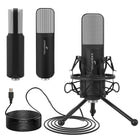 Microphone de studio Ergopixel avec trépied - Noir-Cordon (longueur et type) 2.4 m, USB