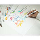 Zebra Mildliner Feutre-pinceaux et marqueur, Ensemble Flouorescent, paq. de 5-Ne laisse pas de taches pénétrantes