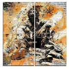 Designart – Art de rue sur toile, comportement orange risqué (PT3633-3-40-40)-Impression