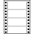 Avery 4014 Étiquettes pour imprimante matriciElle, blanches, 4" x 1-7/16", 5,000/pqt-Conçues pour les imprimantes matriciElles ou à entraînement par picots