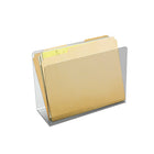 Porte-documents bureau acryl.,transp, 10x4 x 7-3