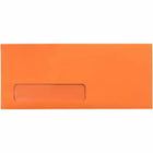 JAM Paper #10 Enveloppes à fenêtre commerciales - 4,125" x 9,5" - Orange recyclées - Paquet de 50-Couleur : Enveloppes commerciales orange avec fenêtre