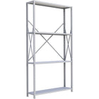 Metalware – Étagère sans boulons RK287, 4 tablettes, 48 x 18 x 88 po, gris pâle-Système de tablettes réglables offrant un espace de rangement solide, mais économique qui convient à vos besoins