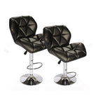 Nicer Furniture - tabouret de bar de salle à manger moderne Tripatch - noir - 2 pièces-Coussin rembourré épais, élégant et moderne