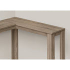 Monarch Specialties - 3659 Table D'Appoint Console De Coin 36 po L - Taupe Foncé-Assemblage requis: des instructions illustrees et tout le materiel sont fournis pour plus de commodite (des outils supplementaires peuvent être necessaires)