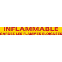 SCN Industrial - Enseigne « Inflammable », 5-1/4po x 28-3/4po, Français, paquet de 12-Type d'affichage Adhésif